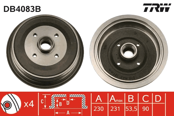 Brake Drum (DB4083B)