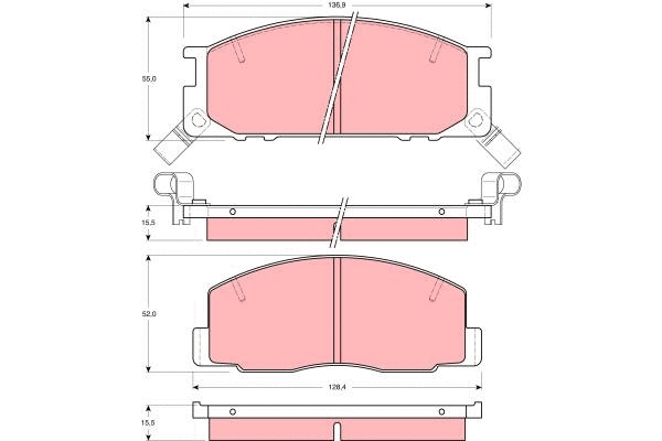 Brake Pad Set, disc brake (GDB1043)