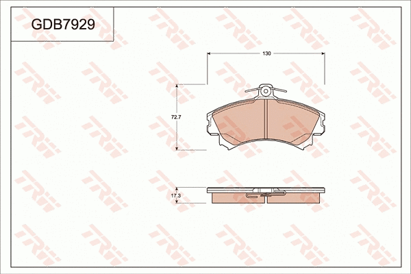 Brake Pad Set, disc brake (GDB7929)