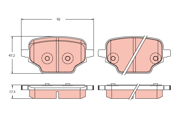 Brake Pad Set, disc brake (GDB2410)