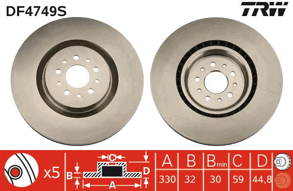 Brake Disc (DF4749S)
