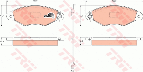 Brake Kit, disc brake (GTD1171)