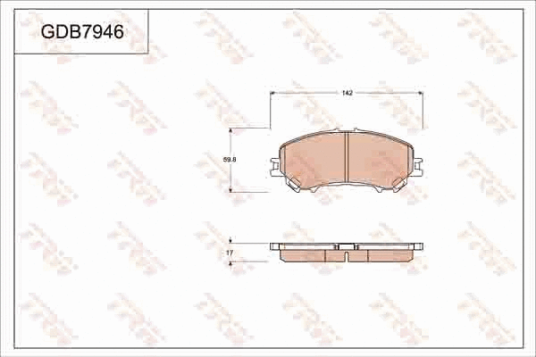 Brake Pad Set, disc brake (GDB7946)
