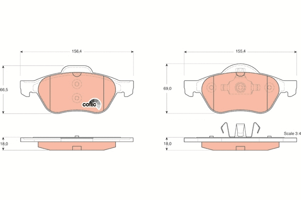 Brake Pad Set, disc brake (GDB1540)