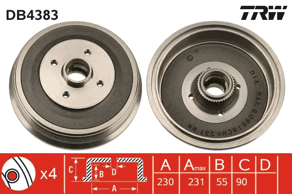Brake Drum (DB4383)