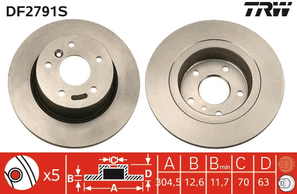 Brake Disc (DF2791S)
