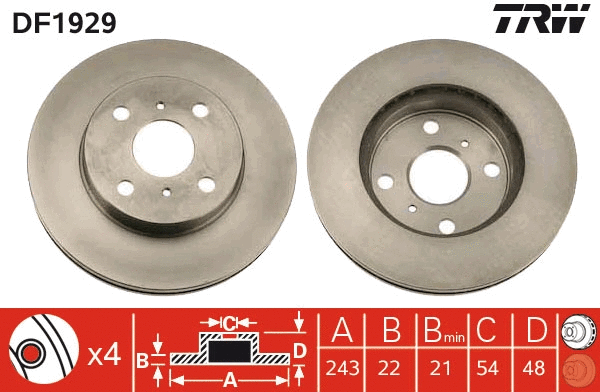 Brake Disc (DF1929)