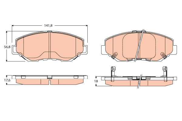 Brake Pad Set, disc brake (GDB3627)
