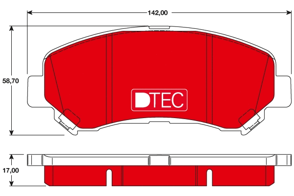 Brake Pad Set, disc brake (GDB3467DTE)