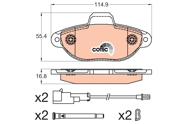 Brake Pad Set, disc brake (GDB2041)