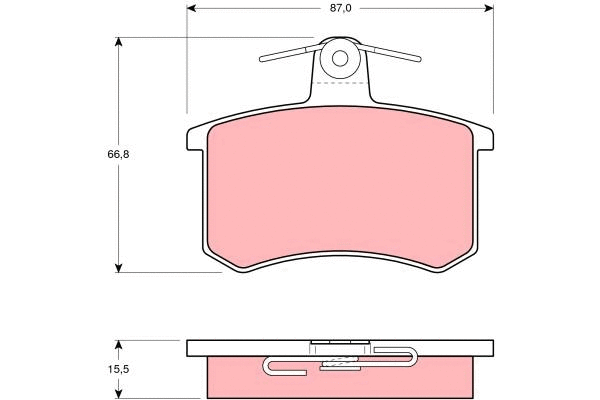 Brake Pad Set, disc brake (GDB829)