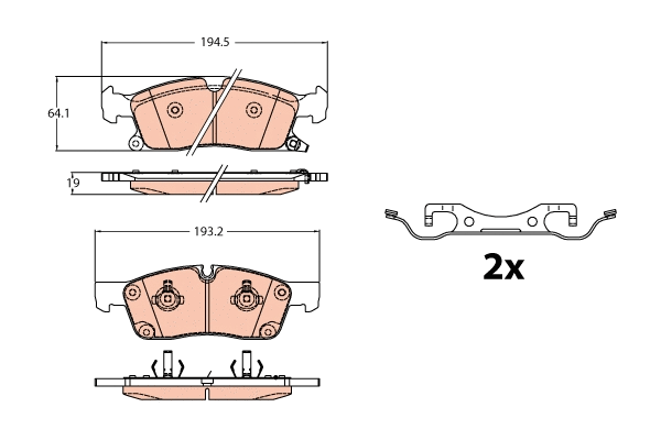 Brake Pad Set, disc brake (GDB2130)
