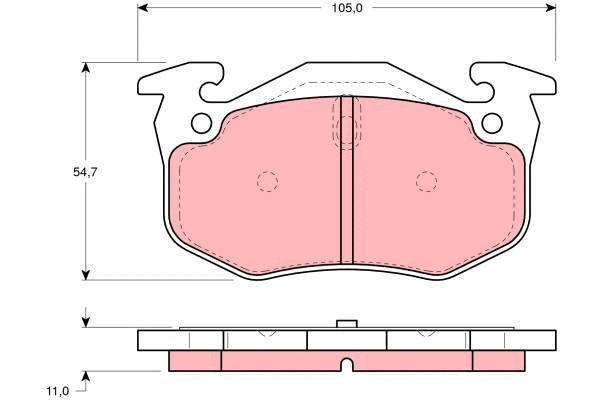 Brake Pad Set, disc brake (GDB1217)