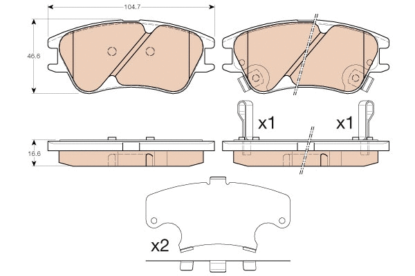 Brake Pad Set, disc brake (GDB3377)