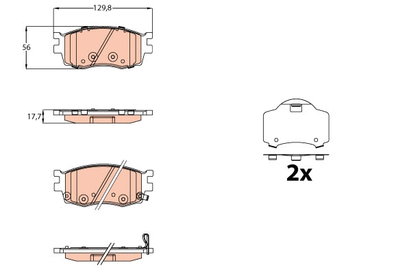 Brake Pad Set, disc brake (GDB3626)