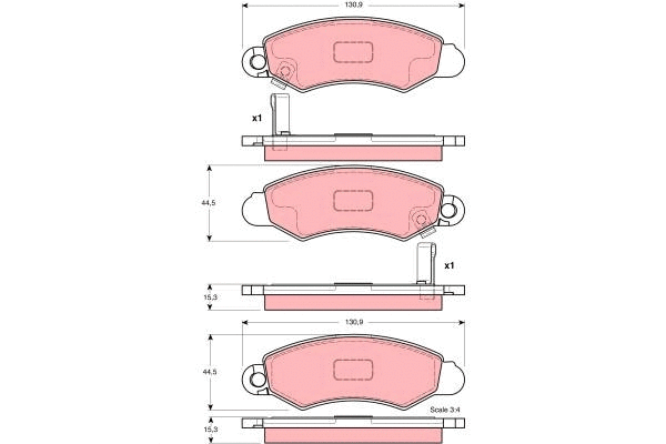 Brake Pad Set, disc brake (GDB3215)