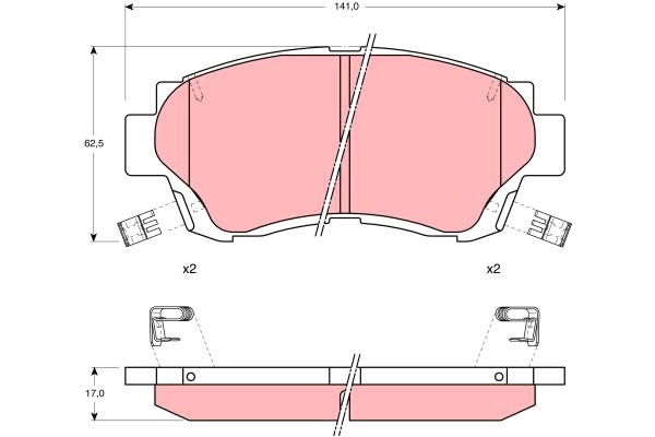 Brake Pad Set, disc brake (GDB1142DT)