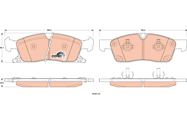 Brake Pad Set, disc brake (GDB4603)