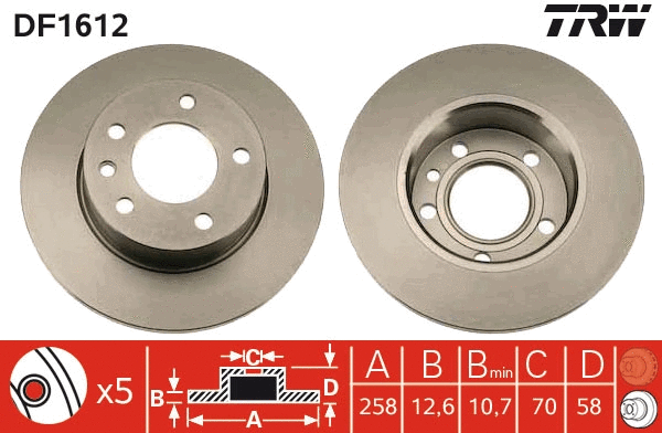 Brake Disc (DF1612)
