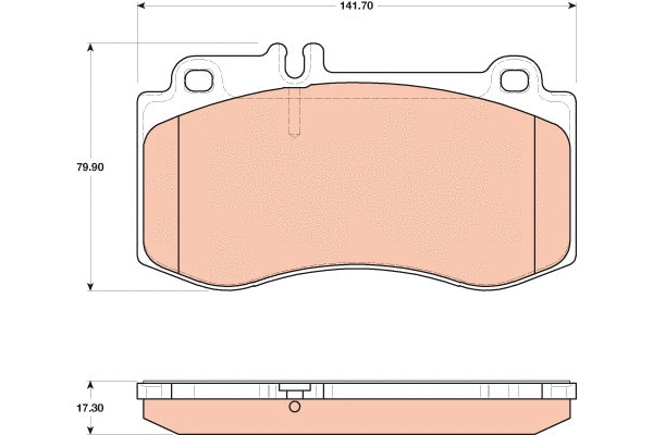Brake Pad Set, disc brake (GDB1822)