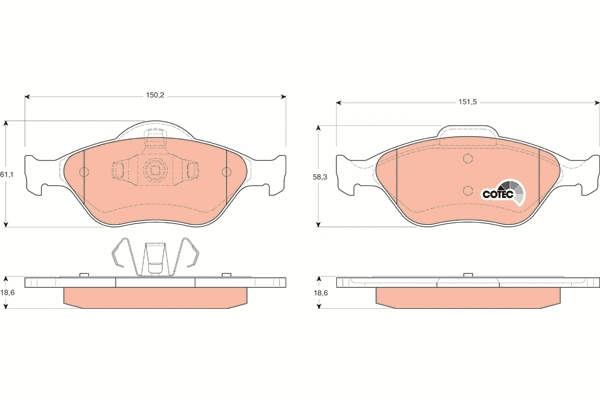 Brake Pad Set, disc brake (GDB1419)