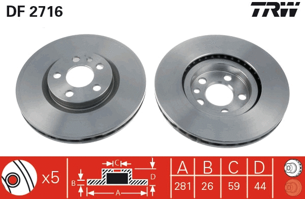 Brake Disc (DF2716)