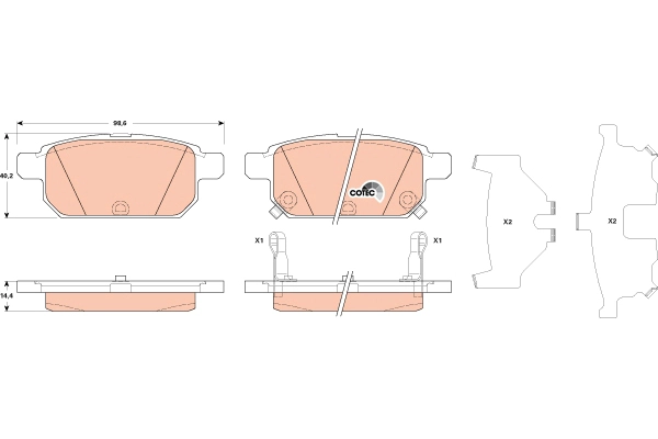 Brake Pad Set, disc brake (GDB3529AT)