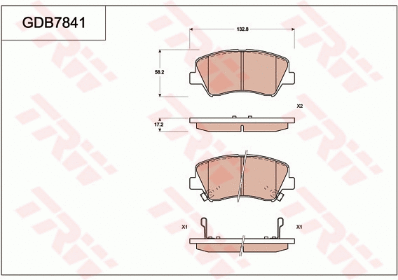 Brake Pad Set, disc brake (GDB7841)