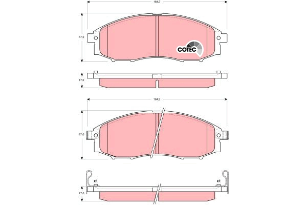 Brake Pad Set, disc brake (GDB3340AT)