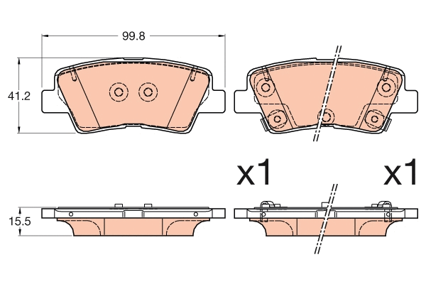 Brake Pad Set, disc brake (GDB3594)