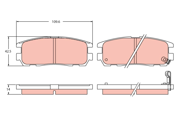Brake Pad Set, disc brake (GDB2452)