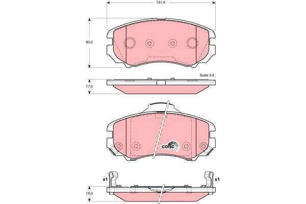 Brake Pad Set, disc brake (GDB3386AT)