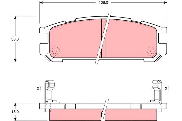 Brake Pad Set, disc brake (GDB990)