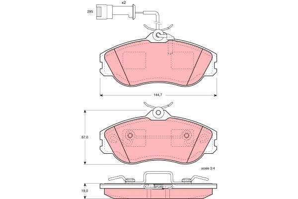 Brake Pad Set, disc brake (GDB816)