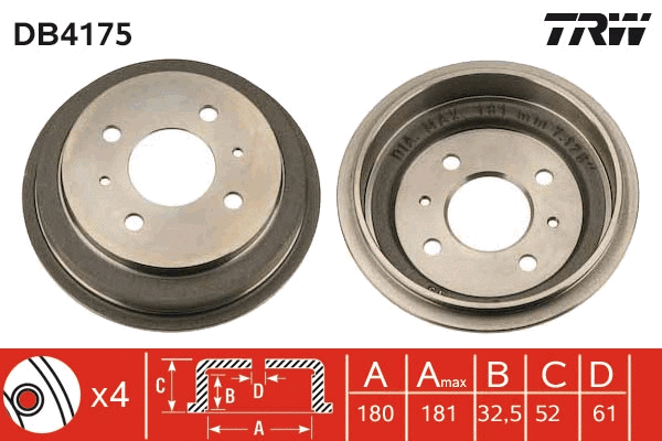 Brake Drum (DB4175)