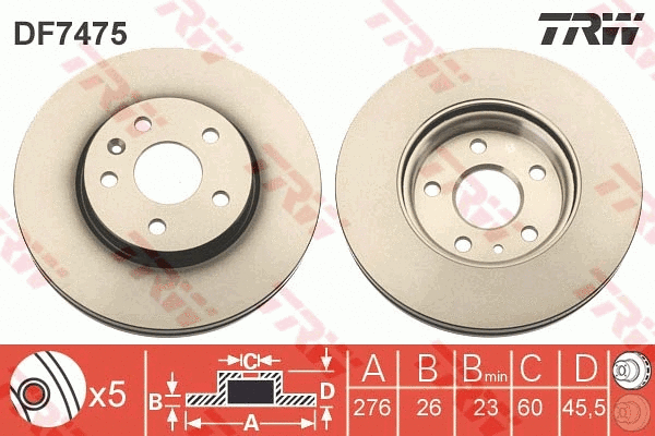 Brake Disc (DF7475)