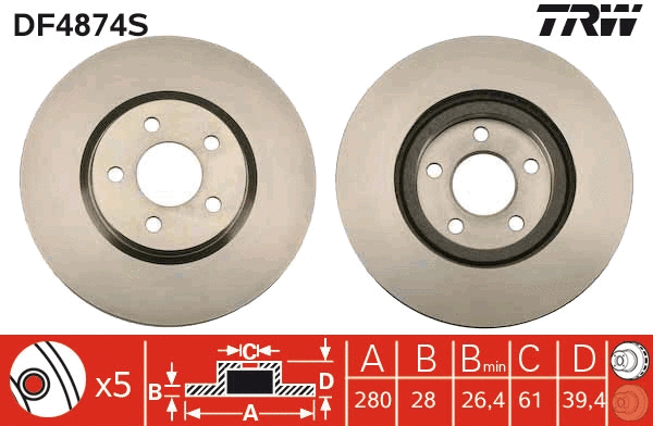 Brake Disc (DF4874S)