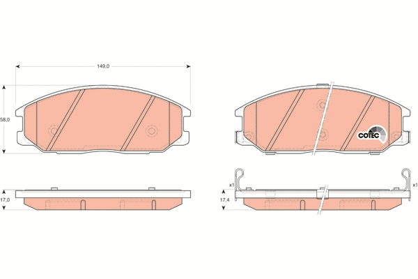 Brake Pad Set, disc brake (GDB3297)