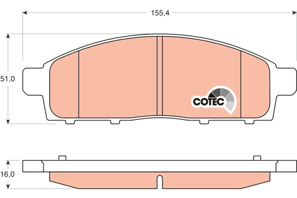 Brake Pad Set, disc brake (GDB3435AT)