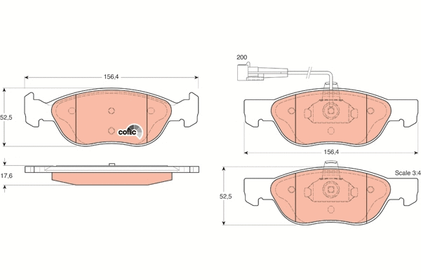Brake Pad Set, disc brake (GDB1290)