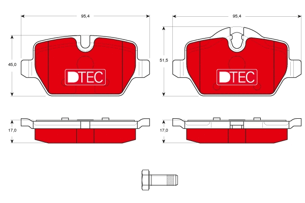 Brake Pad Set, disc brake (GDB1612DTE)