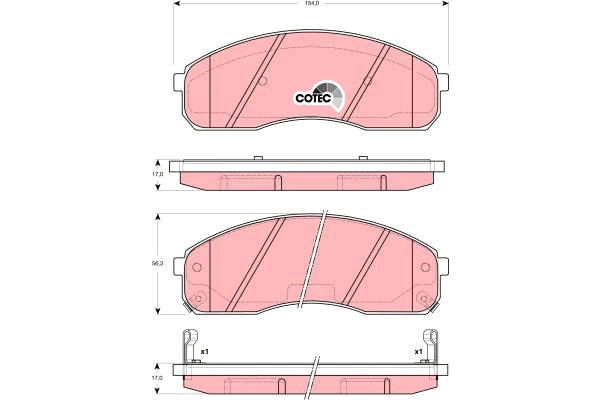 Brake Pad Set, disc brake (GDB3301)