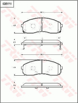 Brake Pad Set, disc brake (GDB7711)