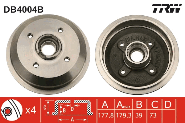 Brake Drum (DB4004B)