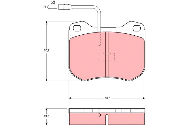 Brake Pad Set, disc brake (GDB173)