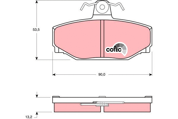 Brake Pad Set, disc brake (GDB442)