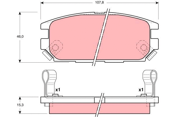 Brake Pad Set, disc brake (GDB3044)