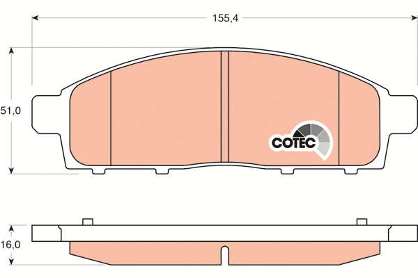 Brake Pad Set, disc brake (GDB3435)
