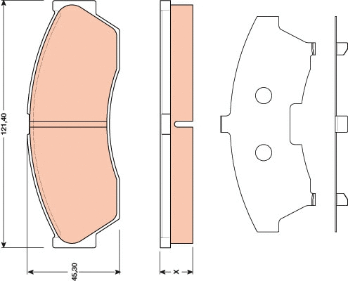 Brake Pad Set, disc brake (GDB1796)
