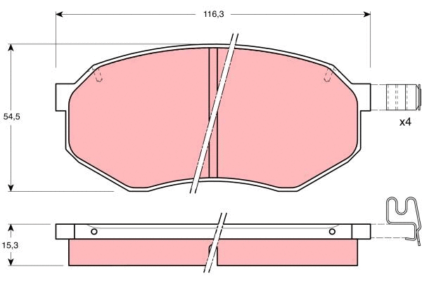 Brake Pad Set, disc brake (GDB1026)